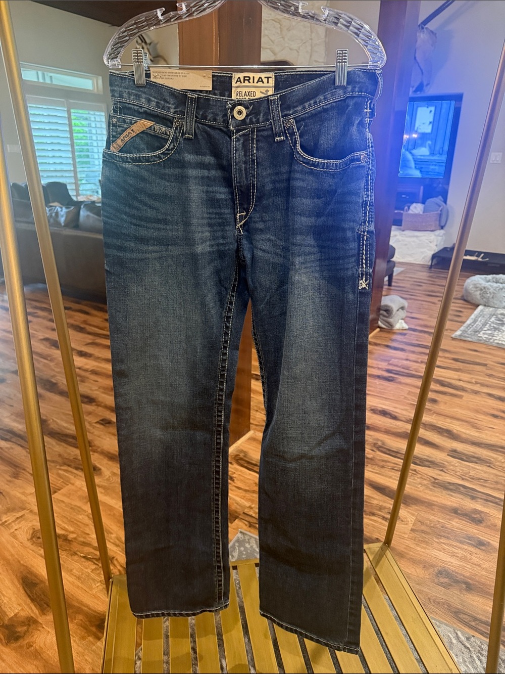 Ariat Men's Relaxed Dark Wash Blue Jeans